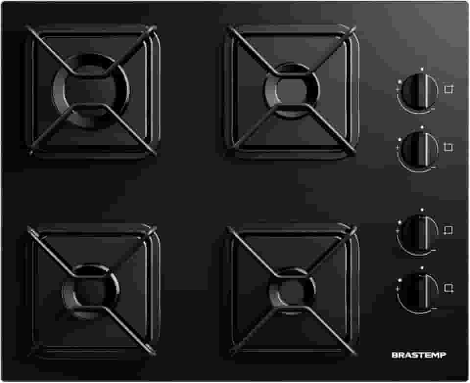 Cooktop Brastemp 4 Bocas a Gás com Grades de Ferro Aramado e Chama Simmer - BDD61BE Bivolt