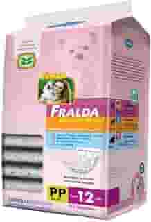 Chalesco Fralda Descartável Cães Fêmeas Branco/Rosa Extra Pequeno 12 Unidades