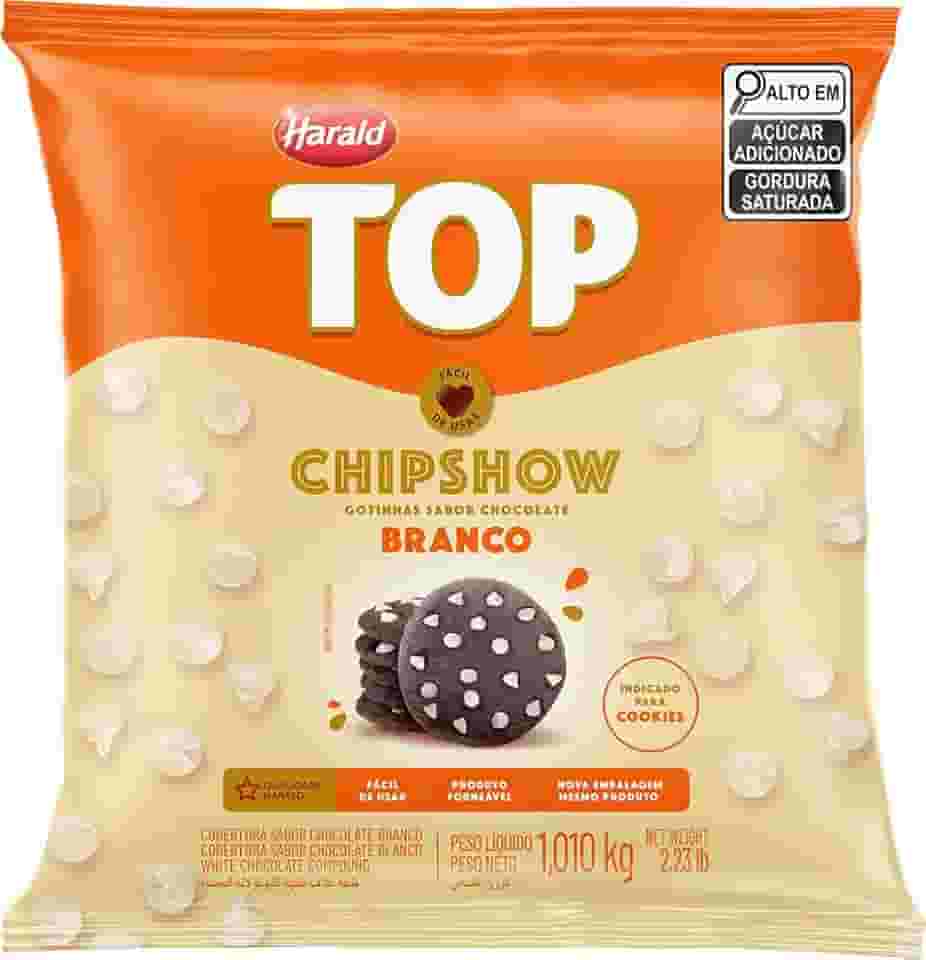 Chocolate Gotas Fracionado Branco Chipshow 1,01Kg Harald