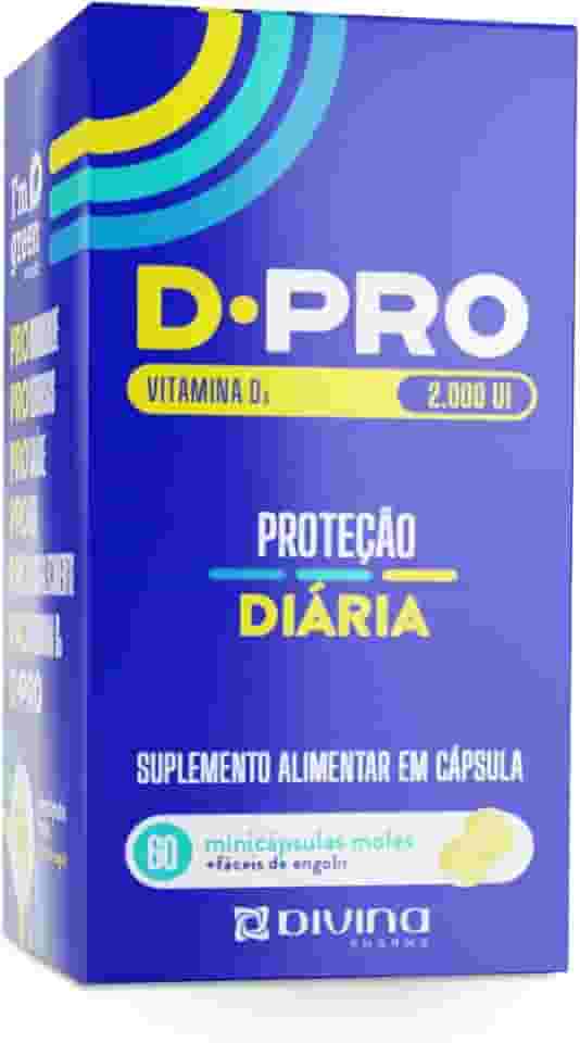 Vitamina D 2000 ui 60 Minicápsulas Softgel - D.Pro - Imunidade e Antioxidante