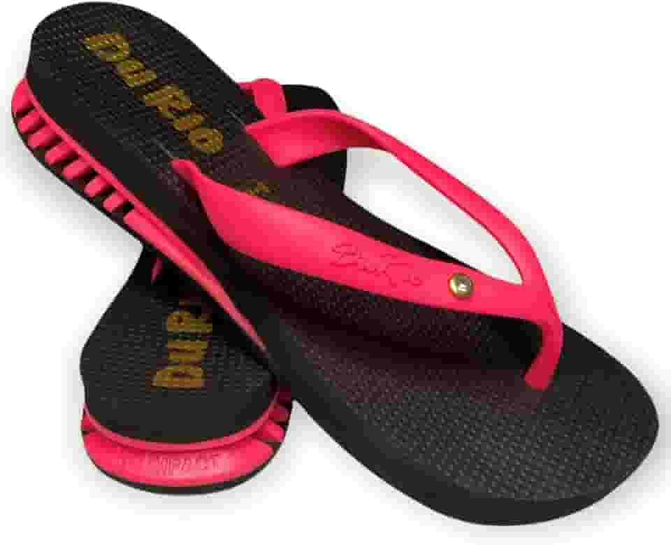 Chinelo Feminino Com Salto DuRio Air Para Esporão Fascite Plantar Ortopédico Vegano