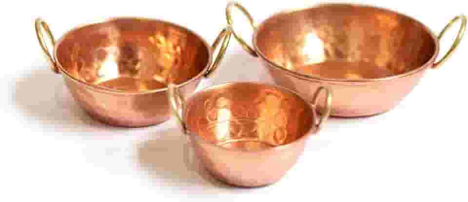 Mini Tacho De Cobre Para Molhos Trio (5cm - 6,5cm - 8cm)