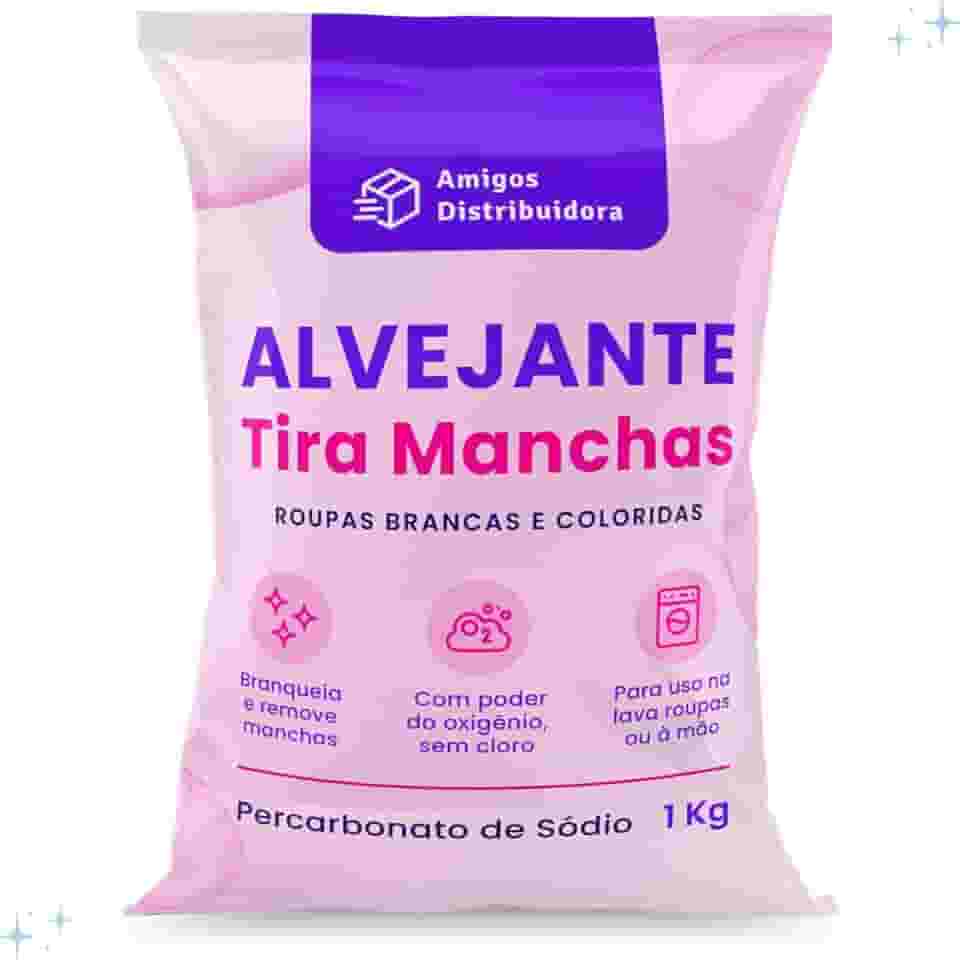 Alvejante sem Cloro 1kg Roupas Brancas e Coloridas Percarbonato de sódio
