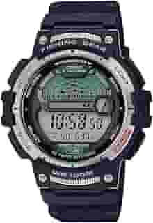Relógio de quartzo Casio com temporizador, para pesca, com pulseira de resina