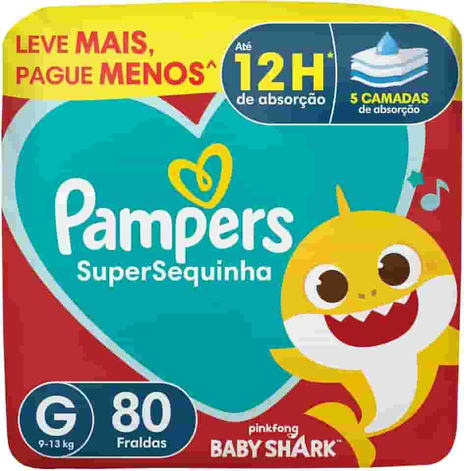 Fralda Pampers Supersequinha Tamanho G 80 Unidades