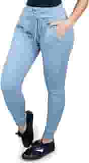 Calça Ribana MVB Modas Feminina Cintura Alta Moletom