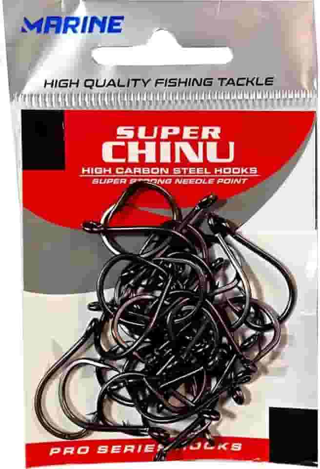 Marine Sports, Anzol Marine Sports Super Chinu Strong Blacknickel Nº 07 Cartela Com 50 Unidades