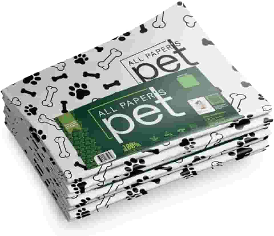 Tapete higiênico Jornal Pet Atóxico Biodegradável 1kg Pacote c/ 60 Unidades