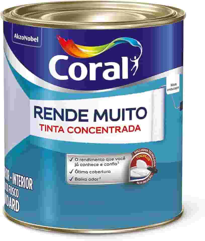 Tinta Acrílica Rende Muito Fosco Branco 900ml Coral
