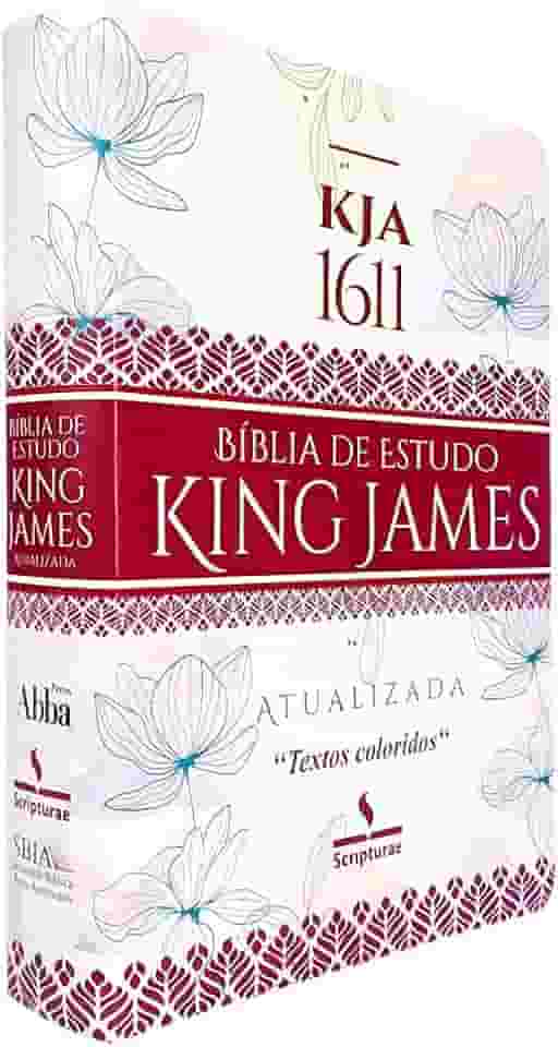 Bíblia de Estudo King James Atualizada | KJA | Textos Coloridos | Letra Grande | Luxo Feminina