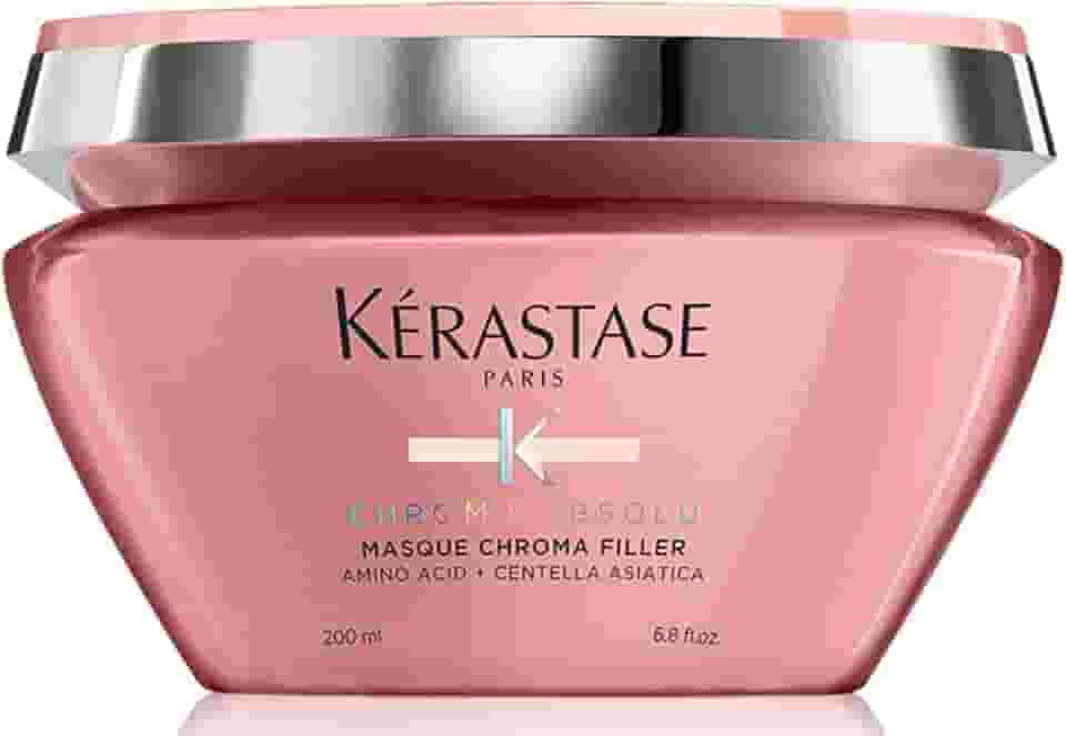 Kérastase Chroma Absolu Chroma Filler Máscara com ação Anti-Porosidade para Cabelos Coloridos Sensíveis ou Danificados de Médios a Grossos, Nutre e Protege a Cor 200ml