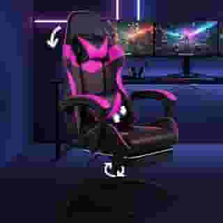 Cadeira Escritório Gamer Reclinável Ergonômica Profissional (Rosa)
