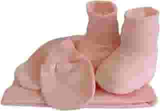 Kit Touca Luva Pantufa Bebê Recém Nascido Enxoval Maternidade Algodão Antialérgico Menino Menina Unissex MXC BRASIL