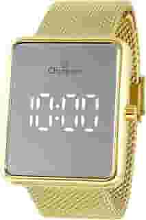 Relógio Digital Champion Dourado Espelhado Ch40080B