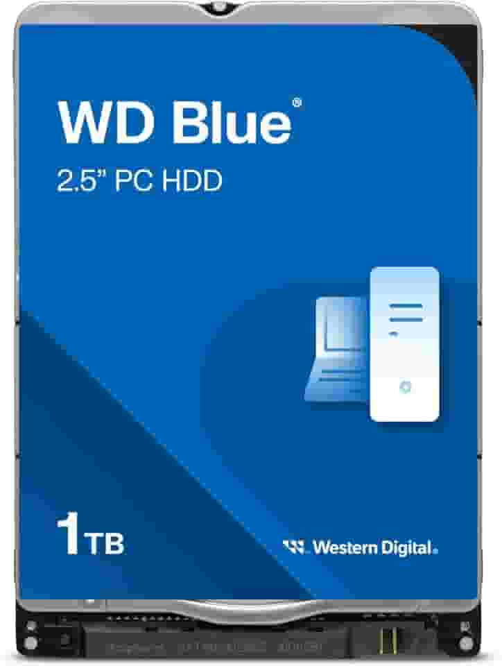 Western Digital Disco rígido móvel WD Blue de 1 TB - 5400 RPM, SATA 6 Gb/s, cache de 128 MB, 2,5 polegadas - WD10SPZX