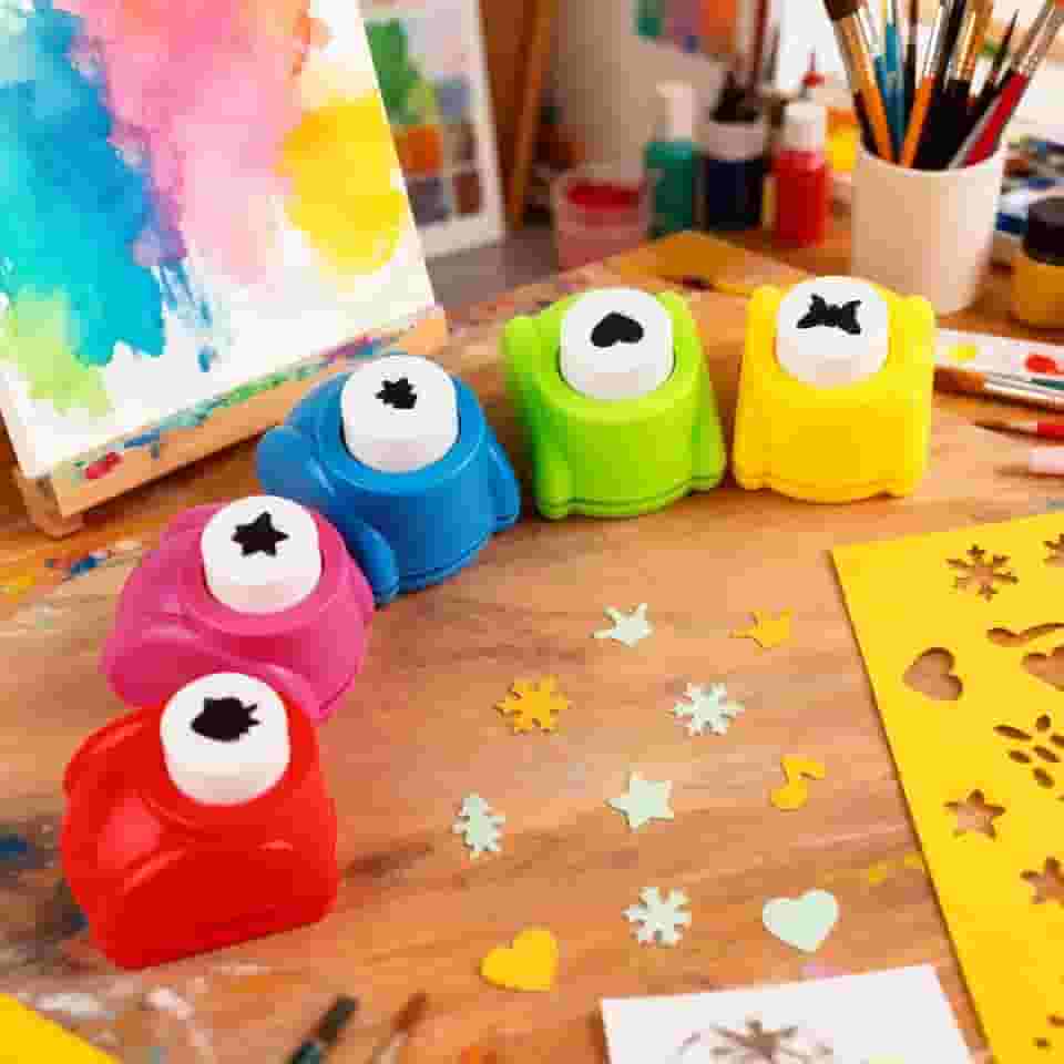 Conjunto de 5 unidades multicoloridas para artesanato de papel para artesanato faça você mesmo, scrapbook, cartões comemorativos, álbuns de fotos