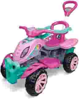 Quadriciclo Infantil Feminino Lady Star Rosa +9 Meses com Guia Maral