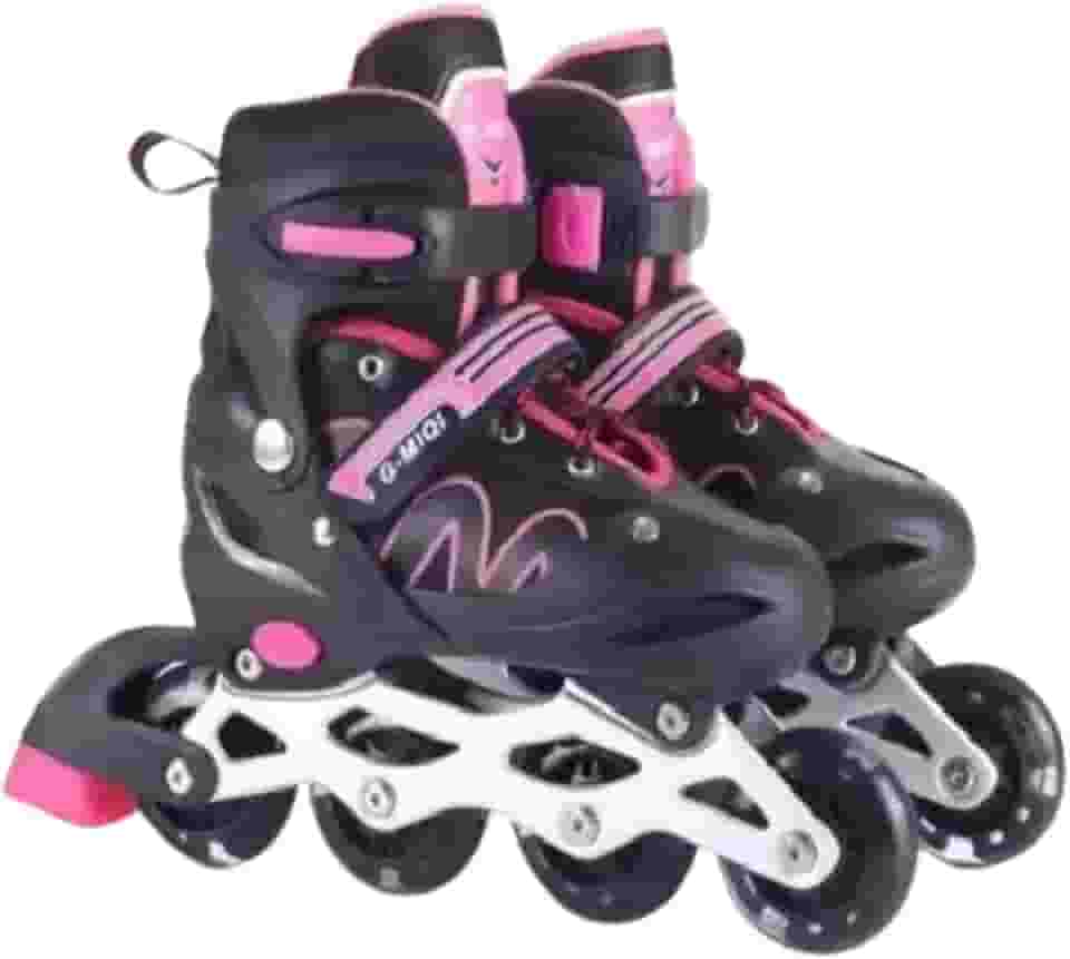 Patins Roller Inline 4 Rodas Skates Ajustavél com Rodas Iluminadas Jovens e Adultos, Para iniciantes, Adequado para uso Interno e Externo Roller Quad