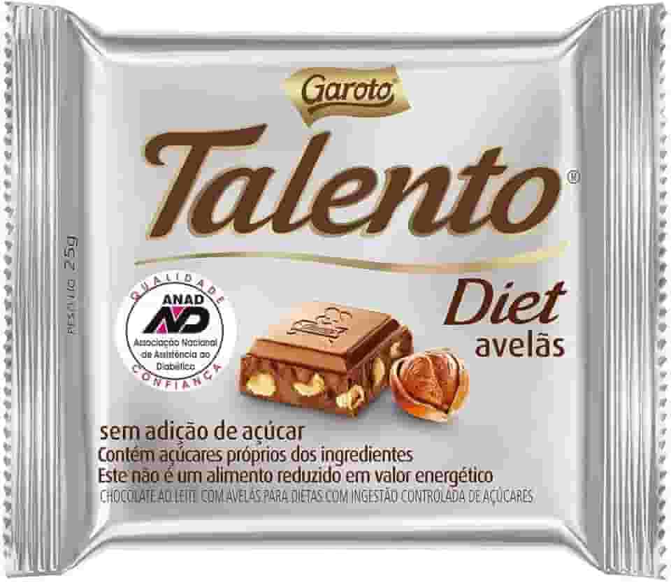 Chocolate Diet Com Avelã Mini Talento 25g C/15un - Garoto