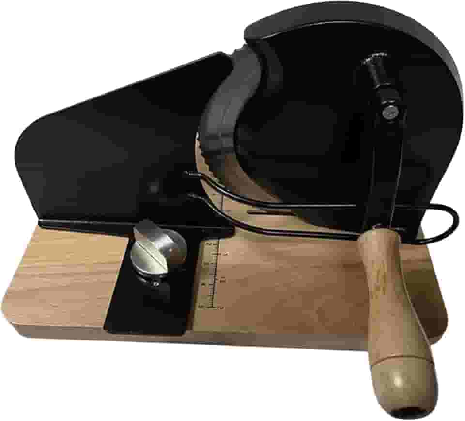 Fatiador de Pão Manual para Uso Doméstico. Fatia O Pão Uniformemente. Uso Profissional em Padarias. Fatiador de Frios Manual para Restaurantes, Preto, Tamanho real