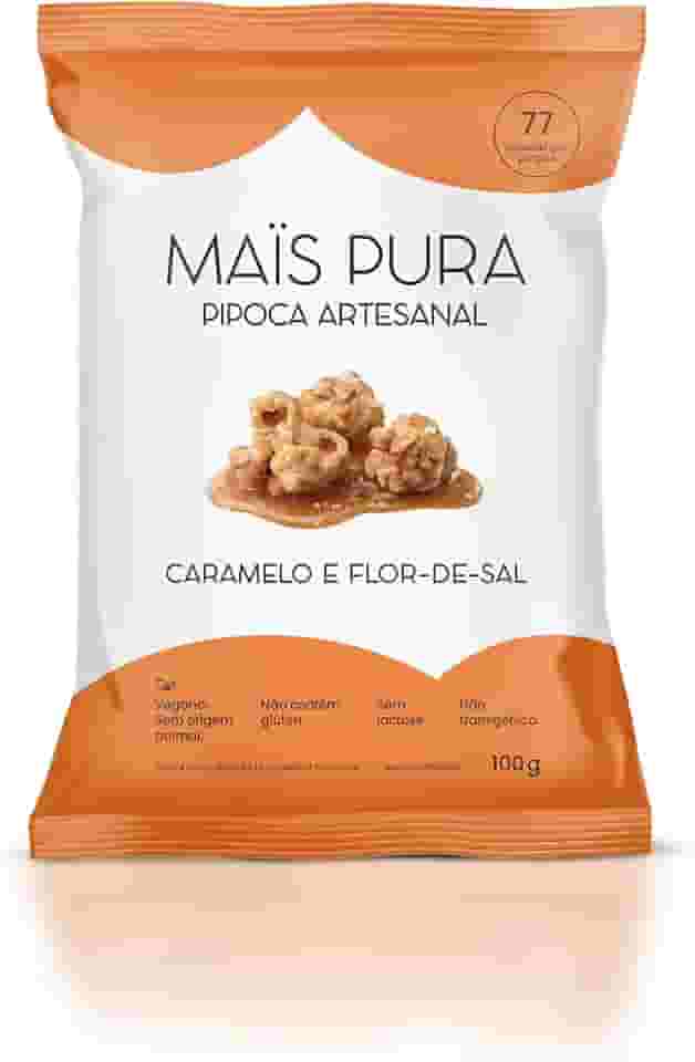 Mais Pura Pipoca Artesanal Maïs sabor Caramelo e Flor de Sal 100g
