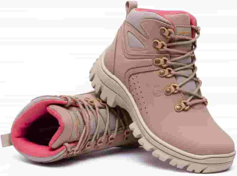 Bota Feminina Trilha Adventure Arizona Blaqueada em Couro Legítimo Palmilha de Gel