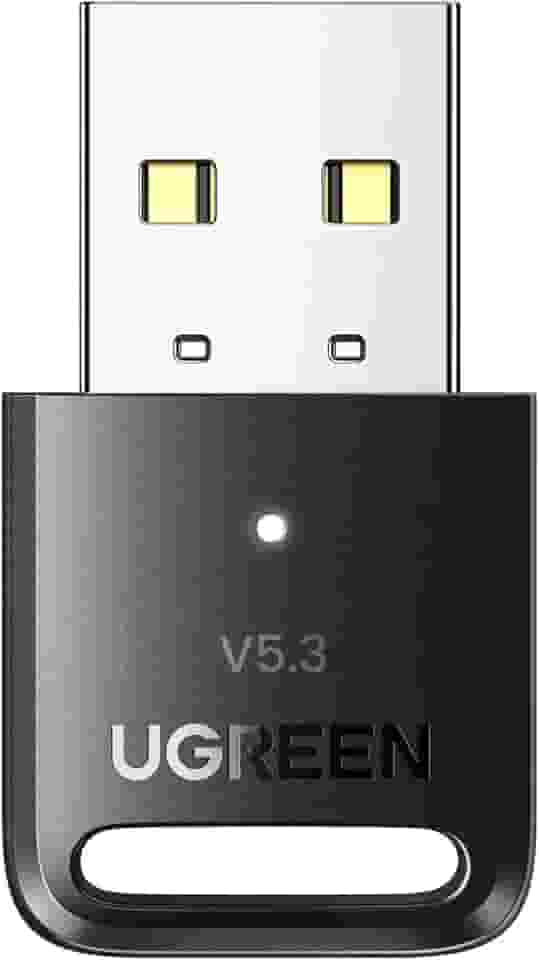 UGREEN Adaptador Bluetooth USB para PC, dongle Bluetooth 5.3 para laptop, mouse, teclado, impressoras, fones de ouvido, alto-falantes, controladores PS5/Xbox/Switch Pro, adaptador Bluetooth sem driver