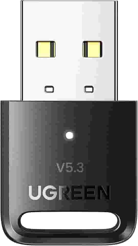 UGREEN Adaptador Bluetooth USB para PC, dongle Bluetooth 5.3 para laptop, mouse, teclado, impressoras, fones de ouvido, alto-falantes, controladores PS5/Xbox/Switch Pro, adaptador Bluetooth sem driver