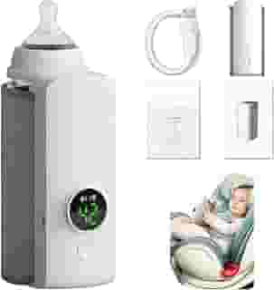 Aquecedor de mamadeira portátil para viagens, aquecimento rápido – aquecedor de mamadeira para leite materno, aquecedor de leite portátil com carregamento super rápido, aquecedor de mamadeira em