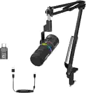 COMICA Microfone para jogos EJoy D10 Pro XLR/USB-C para gravação de podcast, microfone dinâmico com fio/sem fio para desktop com braço boom, mudo, redução de ruído, ganho, para PC, PS4, PS5