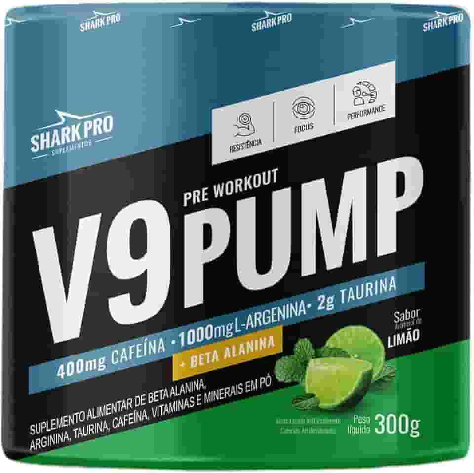 V9 Pump Pré Treino Suplemento Creatina Arginina Taurina D3 - Limão