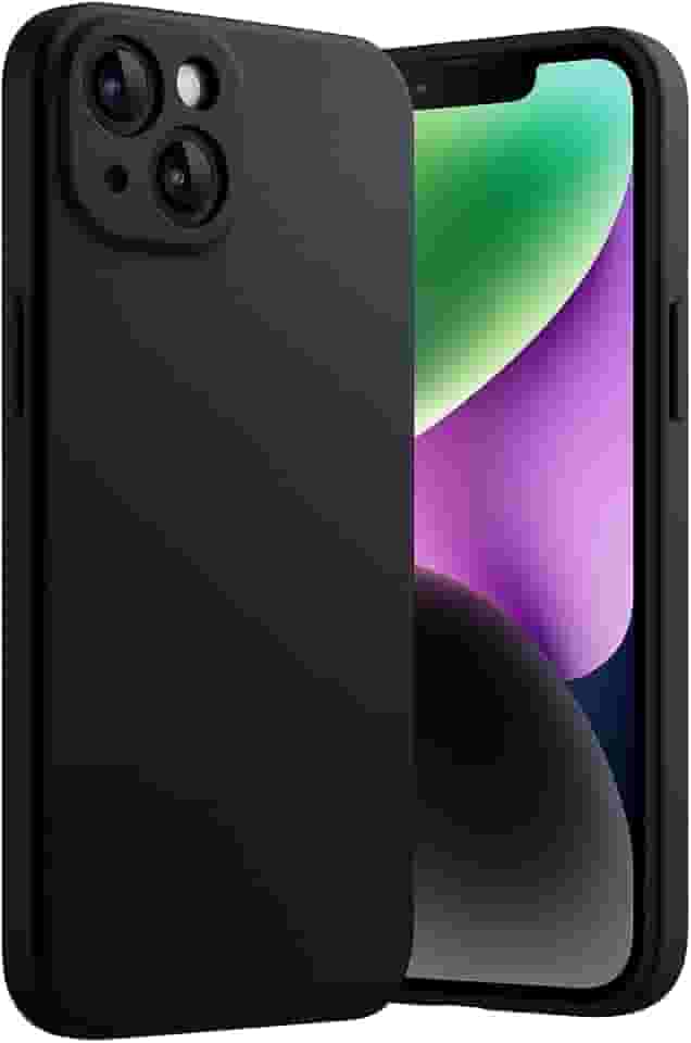 Capa para iPhone 14 Capinha [Ultra Slim] com [Proteção de Camera], Case Anti Impacto e Resistente, Anti Riscos, Leve, Aveludada e Design Elegante (Preto)