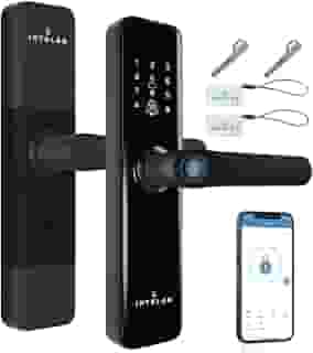 Fechadura Digital, Tuya APP WiFi Fechadura Digital de Sobrepor Touch Screen, 5 em 1 Trava de porta Inteligente para a Porta da Frente