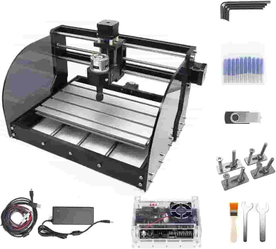 CNC 3018 Pro Max 3 eixos Desktop DIY Mini Madeira Router Kit Gravador Madeira PCB Fresagem de PVC Máquina de escultura GRBL Controle com pinça ER11 (3018 Pro Max)