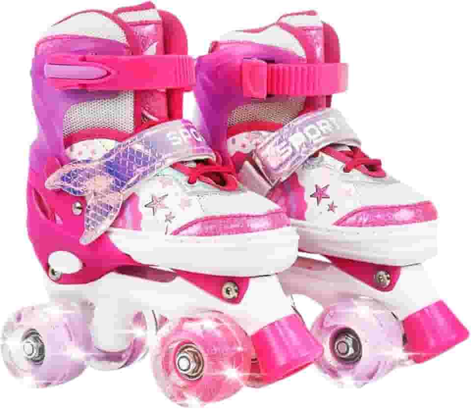 Patins Infantil Roller 4 Rodas + Proteção Ajustável
