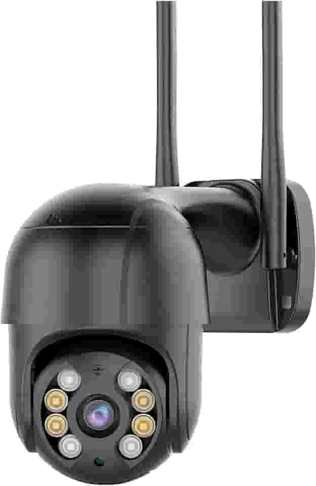 Câmera De Segurança Wi-fi Externa À Prova D'água Full Hd Gira 360 Bivolt (PRETA)