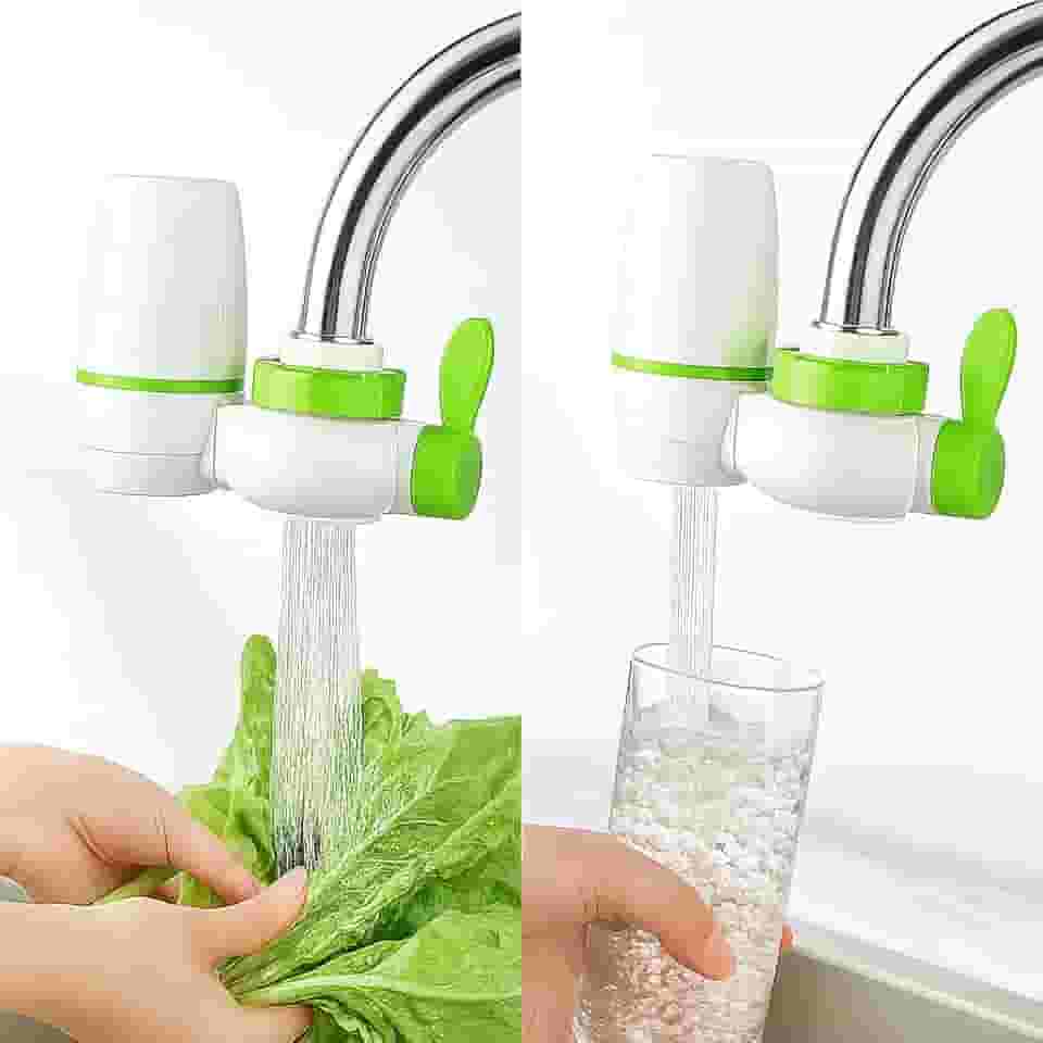 Purificador de Água para Torneira com Filtro Cerâmico 5 Etapas Remoção Cloro Metais Pesados Alta Vazão 2L/min Cartucho Refil Durável Bidirecional Cozinha Residencial