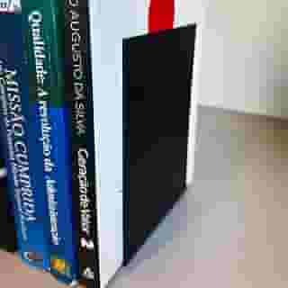 aparador de livros para estante acrilico (Preto)