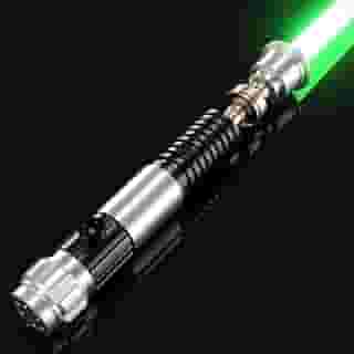 CVCBSER Sabre de luz de duelo de controle de aplicativo atualizado, 16 conjuntos de efeitos sonoros, 3 efeitos de luz e infinitas mudanças de cores, sabres de luz de metal premium com controle de