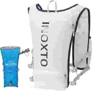 INOXTO Mochila De Hidratação Para Corrida, Leve, Com Reservatório Água 1,5L E Garrafa Térmica Macia 250Ml, Ideal Caminhadas, Trilhas, Ciclismo, Maratona, Mulheres Homens (Branca, Padrão)