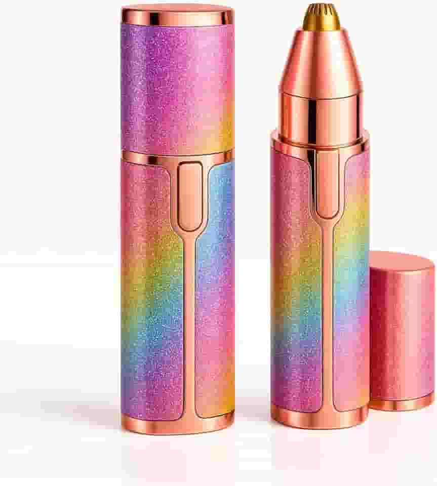 Depilador Facial Feminino 2 em 1 Tipo Batom, Removedor de Pelos e Aparador de Sobrancelhas, Buço e Rosto, Depilador Elétrico Portátil Recarregável com Luz LED