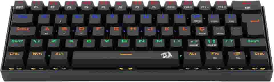 Redragon TECLADO GAMER MECANICO LAKSHMI RAINBOW PRETO SWITCH MARROM ABNT2
