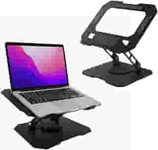 Suporte para notebook tablet laptop Ergonômico Aço Carbono Antiderrapante Ajustável Rotação 360° Portátil Home Office Escritório 13' a 17' polegadas MacBook Air Pro Lenovo Samsung ASUS Dell HP