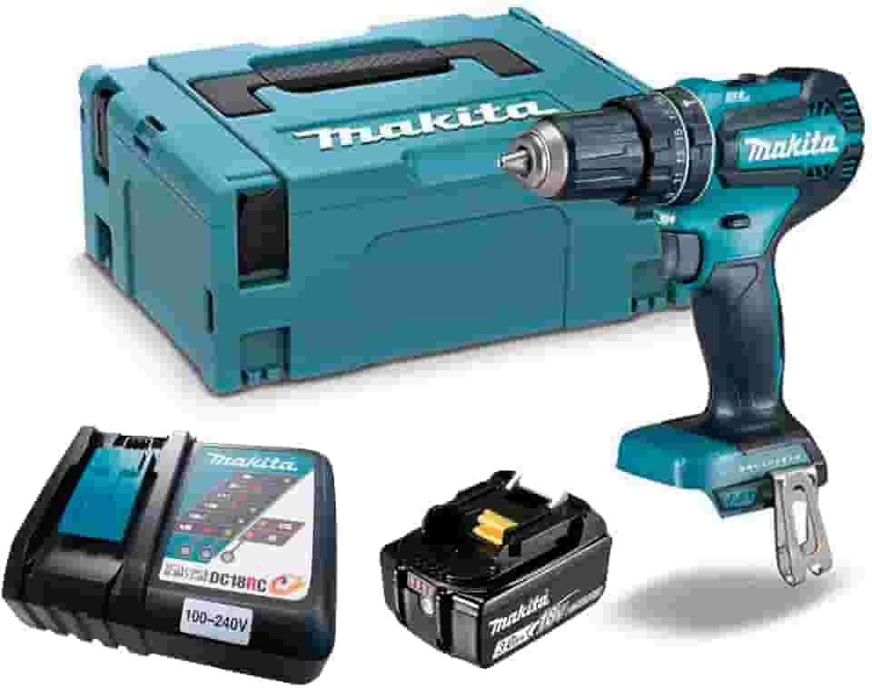 Parafusadeira e Furadeira de impacto Makita 18V Dhp485rf1j Maleta e 1 Bateria 3Ah