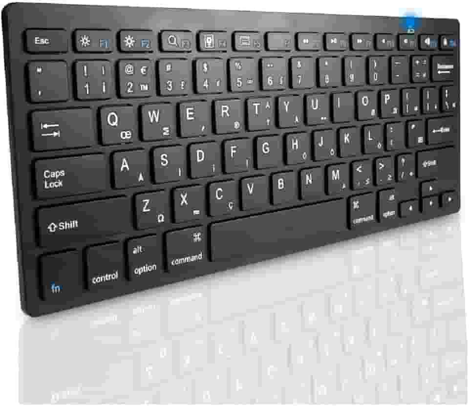 Teclado Mini Slim Fino Abnt2 Bluetooth 10 metros Sem Fio Notebook Celular PC