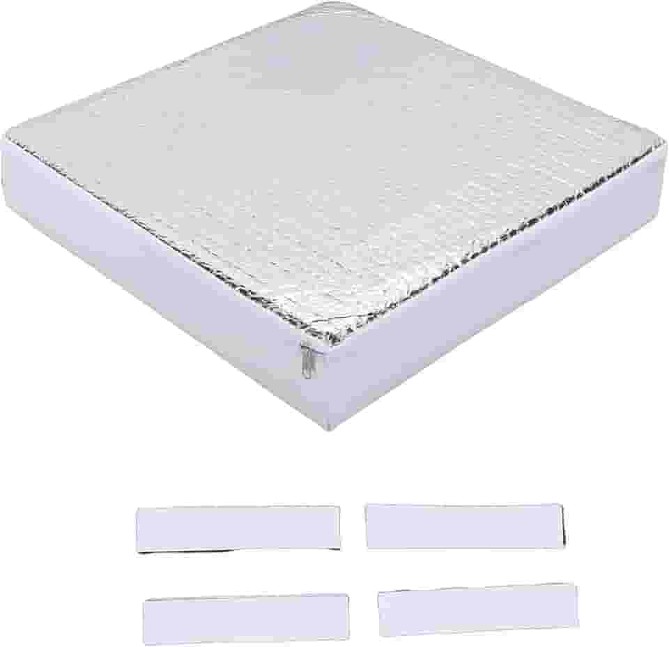 Yunir Isolador de Ventilação para Trailer, 14 X 14 Polegadas, Cobertura de Clarabóia Reflexiva, Sombra Solar Com Silicone Antiderrapante, para Aberturas de Teto de Motorhome, Trailer