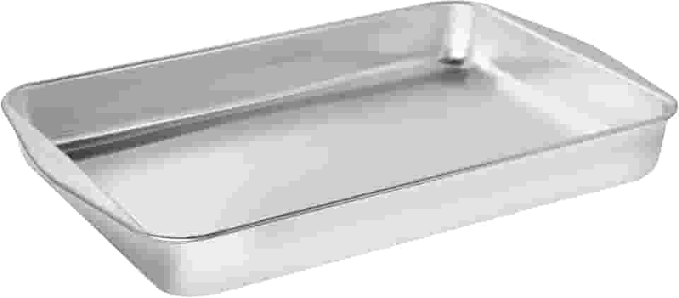 Assadeira Retangular Funda Rochedo Dura+ Polida 44cm, Alumínio Resistente, Alta Durabilidade, Bordas Laterais para Mais Praticidade e Livre de PFOA