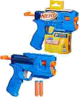 Nerf N Series Purestrike, Lançador em plástico azul com 2 dardos Nerf N1 (compatíveis apenas com lançadores N Series), brinquedo para o Dia das Crianças para crianças a partir de 8 anos