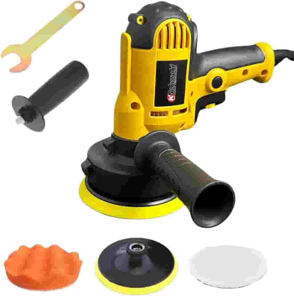 Politriz Lixadeira Rotativa Multifunções Automotiva Polidor Profissional Com Velocidade Variável 5 Polegadas 900W 4500 RPM Com Acessórios (110 Volts)