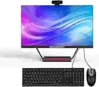 PC All-in-One PC Desktop PC All-in-One 60.5 cm All-in-One PC com Core i7 16GB RAM 512GB SSD, Webcam ajustável de 360°, painel de carregamento, PC tudo-em-um compatível com Wi-Fi de banda dupla